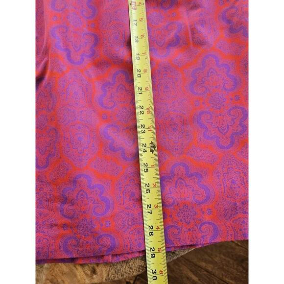 J. Crew Strapless Paisley Silk Blend Dress Built in Bra Pockets Women's Size 8 - Picture 12 of 13